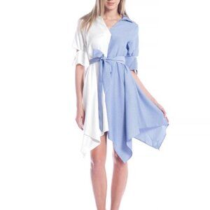 Gracia Half Stripe Shirt Dress NWT